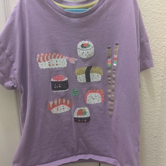 Mini Boden Other - Mini Boden Lavender Sushi Graphic Short Sleeve Tee
